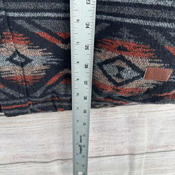 Jachs New York Southwest Aztec Sherpa Lined Shacket Jacket Mens M Black Blue - Picture 12 of 14